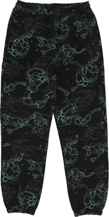 Dolly Noire Rayquaza Pattern Trainingsbroeken - Heren - Sweatpants - Zwart - M - Katoen - Broeken