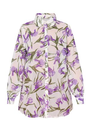 Usha Blouse Dames Lichtpaars veelkleurig