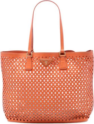 Prada Pre-owned Prada Perforated Saffiano Fori Shopping Tote Ladies 1QSRAK9RHMCEWFCI