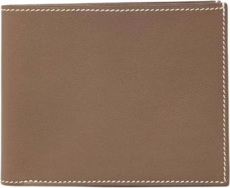 Herm&egrave;s Pre-owned Wallets, female, Brown, Size: ONE SIZE Pre-owned Vintage Leather Wallet