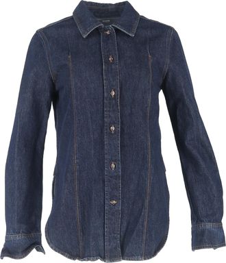 Toteme shirt in marineblauwe denim