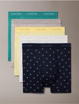 Calvin Klein Mens Cotton Classics 5-Pack Boxer Brief - Multi - XL