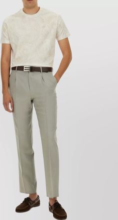 Etro straight leg trousers with pockets and pleats