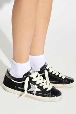 Golden Goose Super Star Sports Shoes, Womens, Black