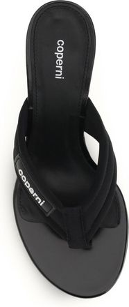 Coperni Womens Flip-Flop Sandals Lift Black Polyamide