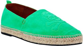 Philipp Plein Mens Espadrillas Skull Shoes In Green