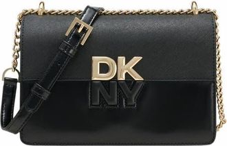 DKNY Echo Small Chain Flap Bag in Blk/gold at Nordstrom