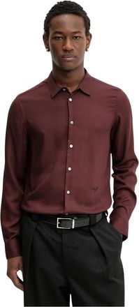Zadig&Voltaire Geborduurd overhemd met lange mouwen - Heren - Casual Overhemden - Rood - M - Overhemden