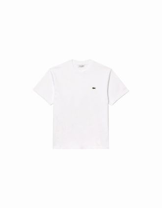 Lacoste Mens Lacoste Mens White T-shirt - Size: 46/48