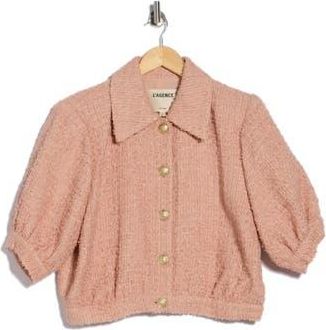 L'agence Cove Crop Shirt Jacket in Dusty Pink at Nordstrom Rack, Size 18