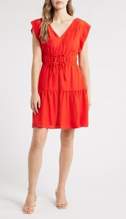 Eliza J Obi Gathered Tie Waist Dress at Nordstrom Rack, Size 18 (Similar To 14W)