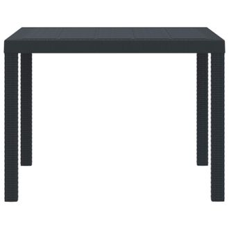vidaXL Mesa De Jard&iacute;n Antracita 100 X 100 X 73 Cm Rat&aacute;n Sint&eacute;tico Vidaxl