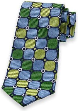 Paul Fredrick Patterned Woven Silk Tie in Green Multi at Nordstrom