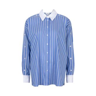 Dante6 Dames, Blouses & Shirts, Blauw, Maat: L Katoen
