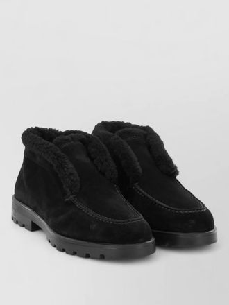 Santoni desert ankle boots lug rubber sole suede