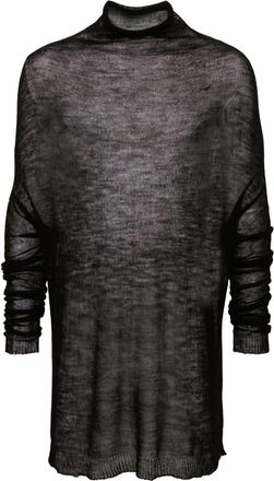 Rick Owens Shroud open-knit jumper - men - Wool - OS - Black