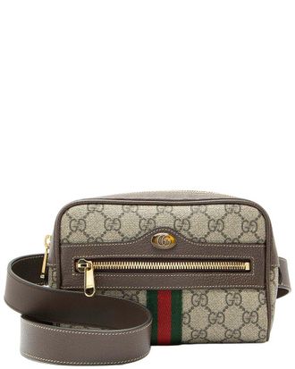 Gucci Beige Gg Supreme Canvas Ophidia Small Belt Bag (Authentic Pre-Loved)