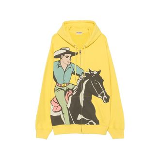 J.W.Anderson Cowboy-print Zip-up Hoodie