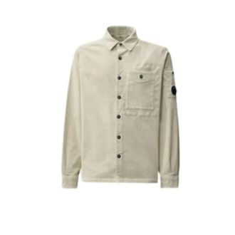 C.P. Company C.p. Company Shirts - Heren - Casual Overhemden - Beige - L - Overhemden
