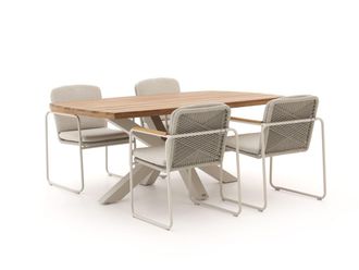 Bellagio la vita attrattiva Bellagio Sordio/Induno deens Ovaal 180cm dining tuinset 5-delig