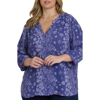 NYDJ Pintuck Top in Bonnelles at Nordstrom, Size 3X