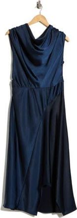 A.L.C. Jasmine Asymmetric Satin Dress in Dark Sapphire at Nordstrom Rack, Size 00