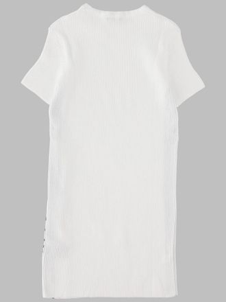 Balmain Logo-Embroidered Cotton Dress - White