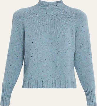 Kobi Halperin Isabel Speckled Mock-Neck Sweater