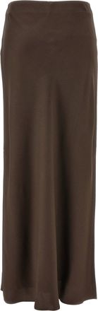 Brunello Cucinelli Viscose-Blend Slit Skirt - Brown