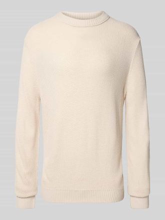 Jack & Jones Jack & Jones Strickpullover mit Rundhalsausschnitt Modell ROY in Offwhite, Größe XXL