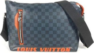 Louis Vuitton Pre-owned Cross Body Bags, male, Blue, Size: ONE SIZE Pre-owned Canvas Cross Body Bag