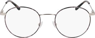 Calvin Klein Glasses, unisex, Gray, Size: 49 MM Round Optical Frame