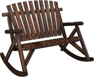 vidaXL Vidaxl - 2-Seater Garden Rocking Bench 123x96x102 cm Solid Wood Spruce