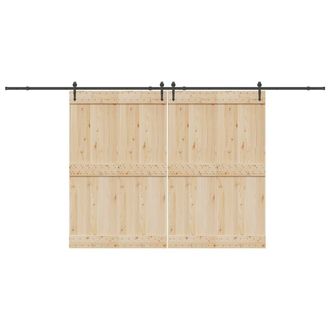 Berkfield Home Sliding Door Hardware Kit 427 cm Steel Black