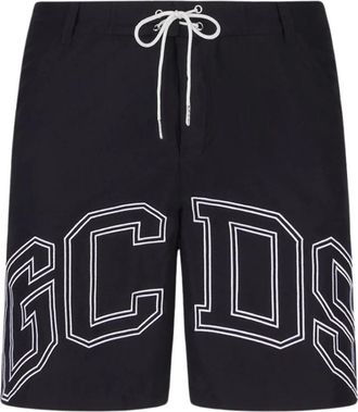 GCDS Gcds, Badmode, Heren, Zwart, 2Xl, Zwemshorts met logo-print