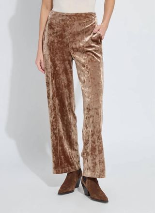 Lyss&eacute; Shay Velvet Pant In Lux Camel