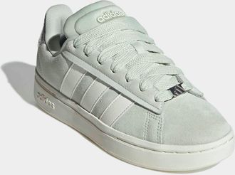 adidas Sneaker ADIDAS SPORTSWEAR GRAND COURT ALPHA 00S, Damen, Gr. 37, weiss (linen gr&uuml;n, sanftes wei&szlig;, silber metallic), Leder, Synthetik, Textil, Schuhe Sn