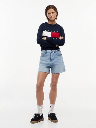 Tommy Hilfiger Pantal&oacute;n vaquero corto Mom con efecto usado