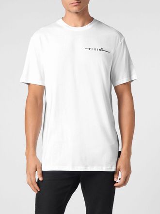 Philipp Plein T-shirt in cotone con logo a contrasto sul petto