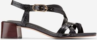 Cole Haan Womens Dillon Block Heel Thong Sandals - Black Size 10.5