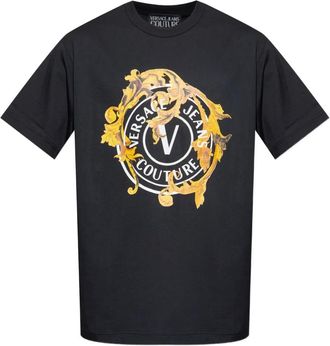 Versace Jeans Couture T-shirt con logo - Nero