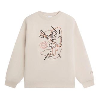 Li-Ning (WMNS) Li-Ning Embroidered Logo Sweatshirt White AWDSB68-5