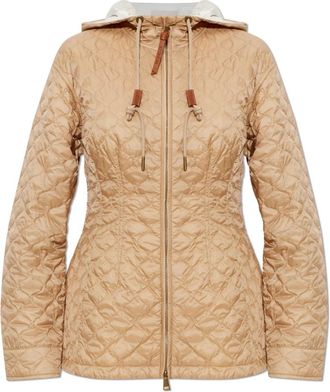 Moncler Arum Puffer Jacket - Dames - Gewatteerde jassen - Beige - M - Leer - Jassen