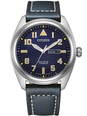 Citizen Mens Blue Watch BM8560-45L Leather - One Size