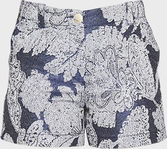 Giorgio Armani Paisley High-Rise Shorts