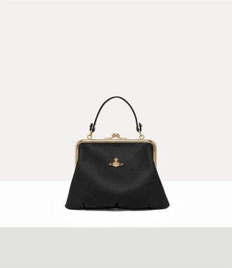 Vivienne Westwood Granny Frame Purse Faux Leather Black
