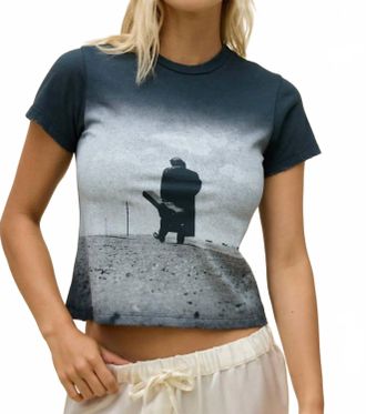 Daydreamer Johnny Cash Silhouette Tee In Vintage Black