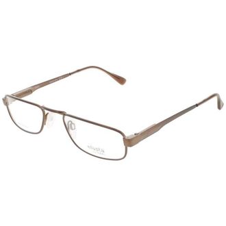 Elasta Mens Brown Rectangular Eyeglass Frames ELASTA-E-1321-009Q-52