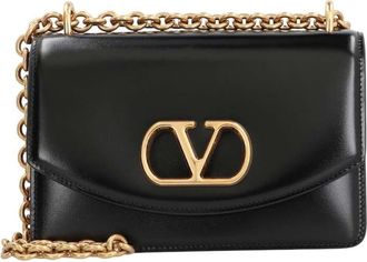 Valentino Garavani Black Vain Mini Shoulder Bag
