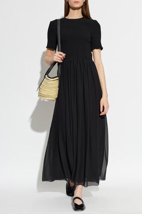 Emporio Armani Short-sleeve Dress, Womens, Black